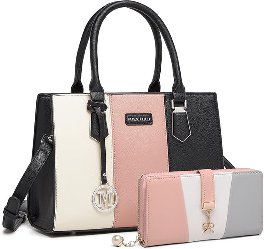 Miss Lulu Handbag & Wallet Set