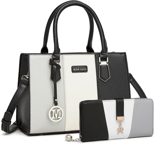 Miss Lulu Handbag & Wallet Set